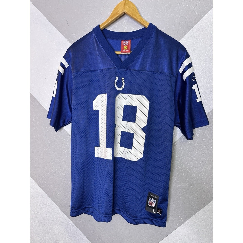 Indianapolis Colts Peyton Manning 18 Reebok Womens Jersey Blue Short Sleeve L